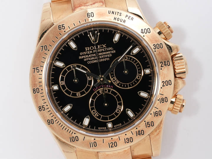 ロレックス デイトナ Ref.116528 イエローゴールド ブラック文字盤 中古 fckw58ft