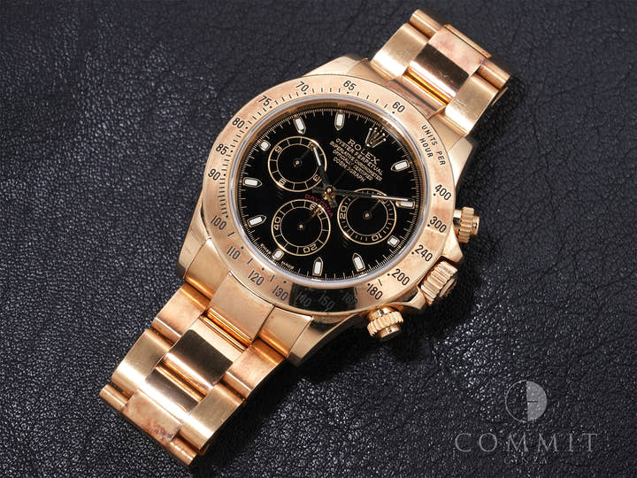 ロレックス デイトナ Ref.116528 イエローゴールド ブラック文字盤 中古 fckw58ft