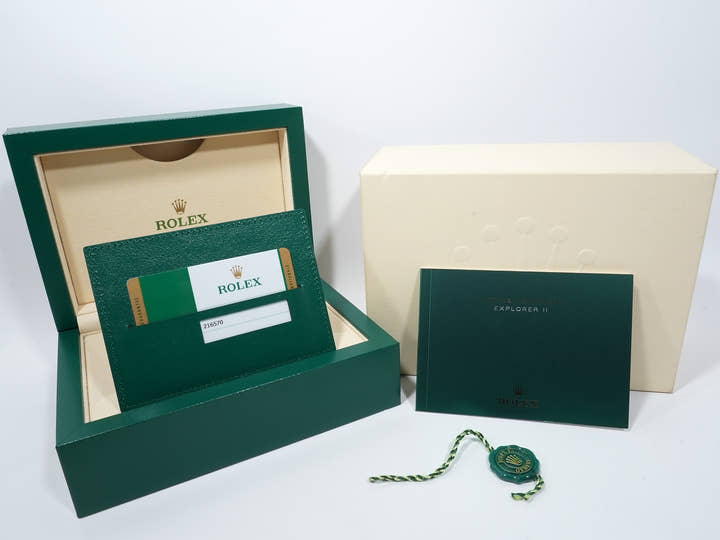 ロレックス エクスプローラーII Ref.216570 ステンレススチール ホワイト文字盤 オイスターブレスレット 未使用 4fow2qrw