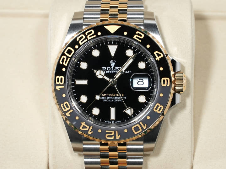 ロレックス GMTマスターII Ref.126713GRNR ステンレススチール/イエローゴールド ブラック文字盤 ジュビリーブレスレット 未使用 x54ue3if