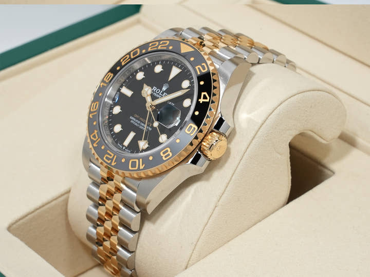 ロレックス GMTマスターII Ref.126713GRNR ステンレススチール/イエローゴールド ブラック文字盤 ジュビリーブレスレット 未使用 x54ue3if