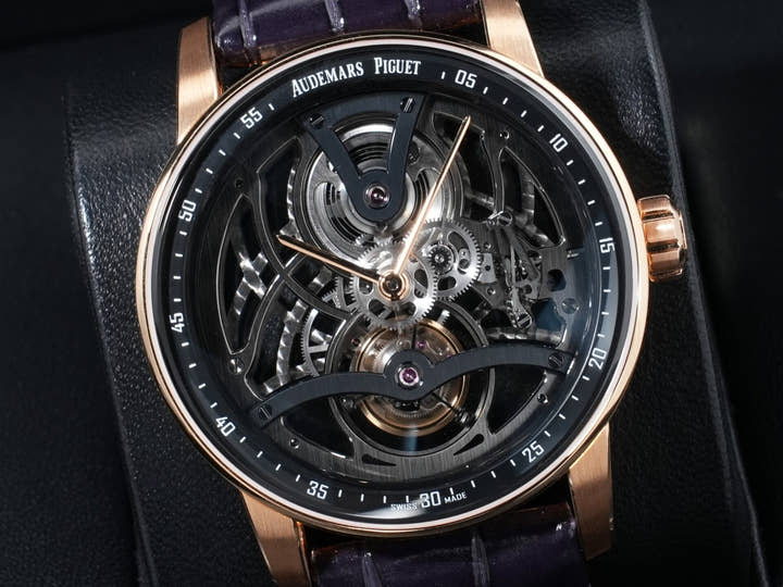 オーデマピゲ CODE 11.59 バイ オーデマ ピゲ トゥールビヨン オープンワーク Ref.26600OR.OO.D002CR.01 ピンクゴールド ブラックラッカーインナーベゼル、オープンワーク文字盤 美品 y5zvardj