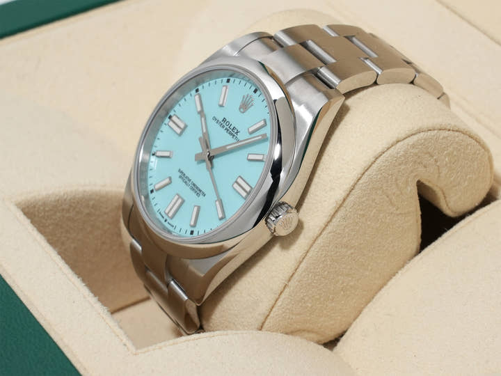 Rolex Oyster Perpetual 41 Ref. 124300 Stainless Steel Turquoise Dial Pre-owned (Good Condition) u646cgg8