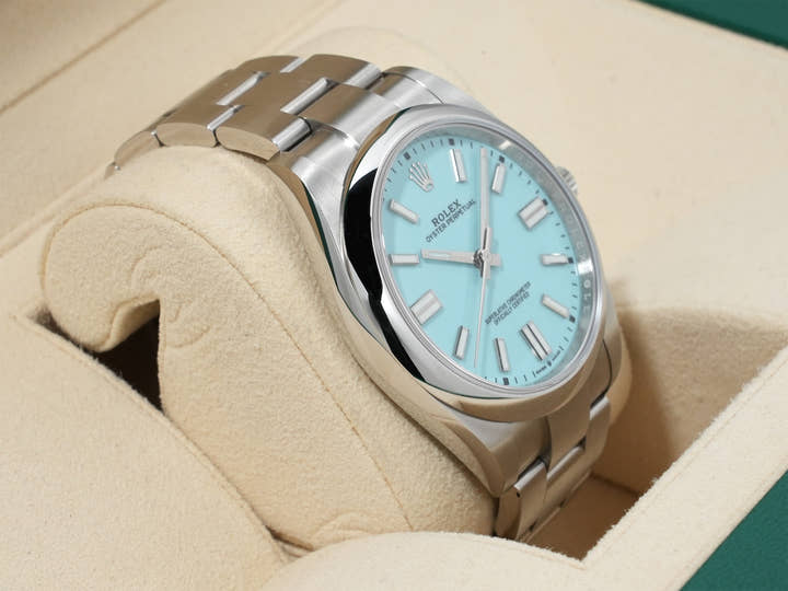 Rolex Oyster Perpetual 41 Ref. 124300 Stainless Steel Turquoise Dial Pre-owned (Good Condition) u646cgg8