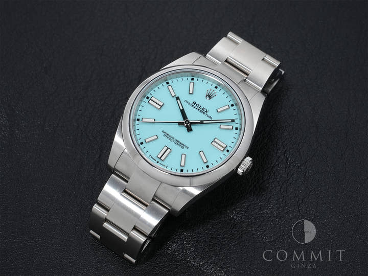 Rolex Oyster Perpetual 41 Ref. 124300 Stainless Steel Turquoise Dial Pre-owned (Good Condition) u646cgg8