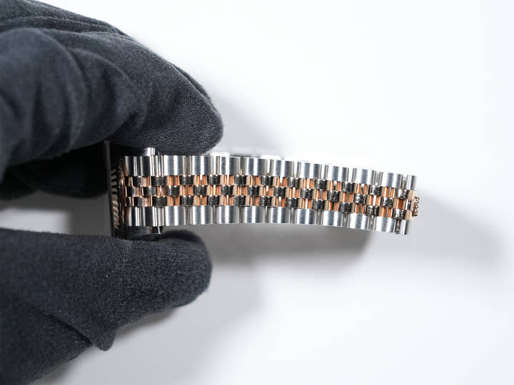 ロレックス デイトジャスト28 Ref.279171 ステンレススチール/エバーローズゴールド チョコレートx10Pダイヤ文字盤 ジュビリーブレスレット 中古 sqguks5h