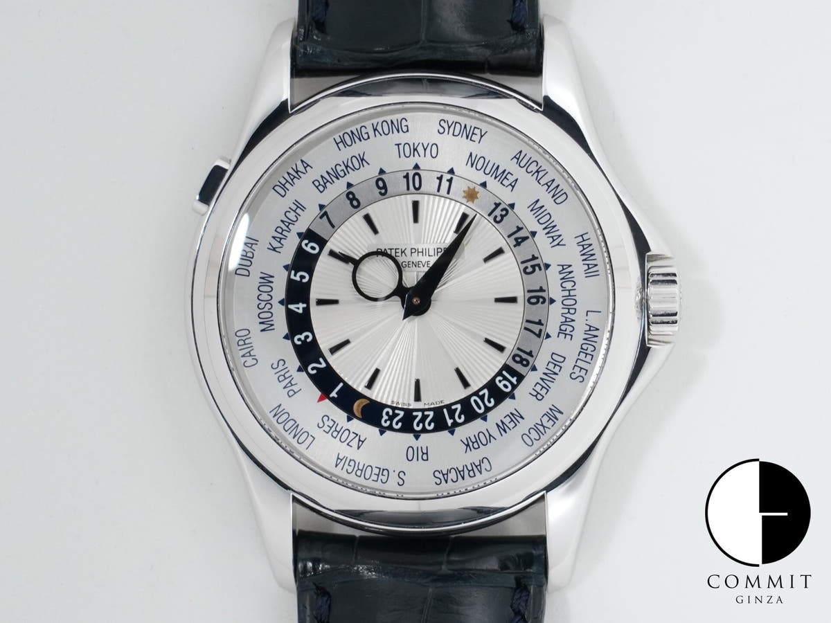 Patek Philippe Complication World Time Ref. 5130G-001 White Gold Silver Dial Pre-owned (uspxe9oc)