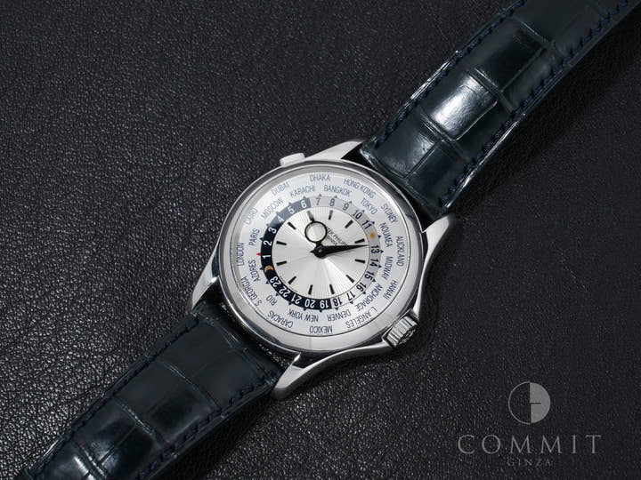 Patek Philippe Complication World Time Ref. 5130G-001 White Gold Silver Dial Pre-owned (uspxe9oc)