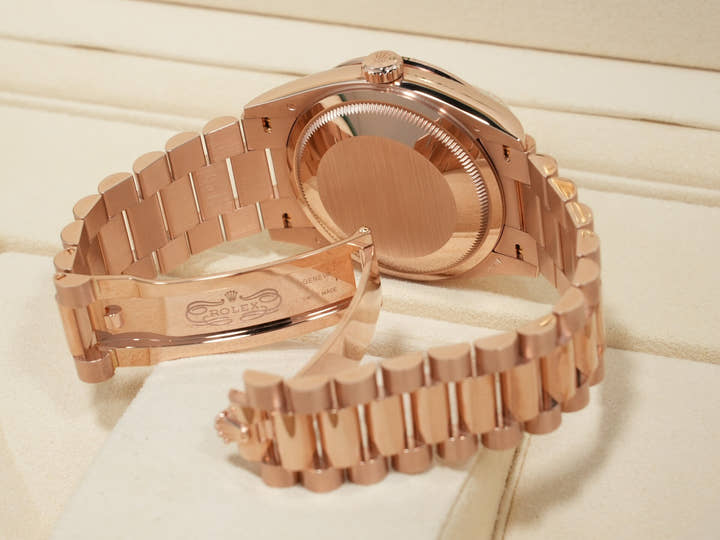 ロレックス デイデイト36 Ref.128345RBR エバーローズゴールド アイゼンキーゼル文字盤 極美品 yhyf6g24