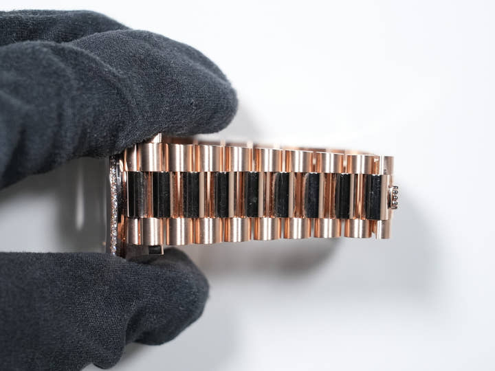 ロレックス デイデイト36 Ref.128345RBR エバーローズゴールド アイゼンキーゼル文字盤 極美品 yhyf6g24