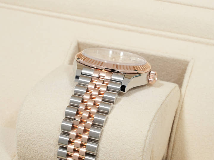 ロレックス デイトジャスト31 Ref.278271 ステンレススチール/エバーローズゴールド シルバーフローラルモチーフ文字盤 美中古 35efcw7a