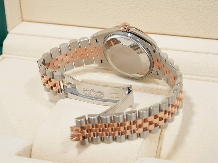 ロレックス デイトジャスト31 Ref.278271 ステンレススチール/エバーローズゴールド シルバーフローラルモチーフ文字盤 美中古 35efcw7a