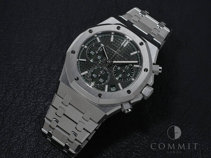 オーデマピゲ ロイヤルオーク クロノグラフ 50周年記念 Ref.26240ST.OO.1320ST.04 ステンレススチール カーキグリーン文字盤 中古 yvxm7u4q