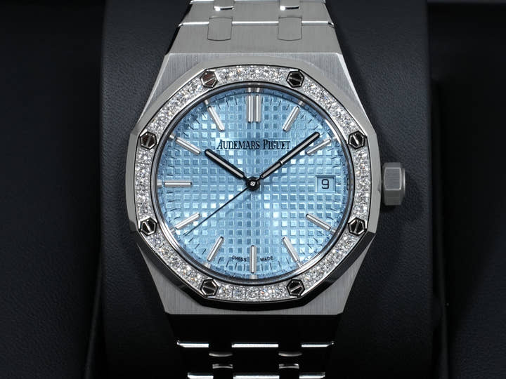オーデマピゲ ロイヤルオーク 50周年記念 Ref.15551ST.ZZ.1356ST.01 ステンレススチール ライトブルー文字盤 未使用 x9oxwgj5