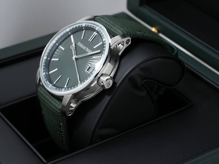 オーデマピゲ CODE 11.59 バイ オーデマ ピゲ Ref.15210ST.OO.A056KB.01 ステンレススチール グリーン文字盤 美品 7g2basr8