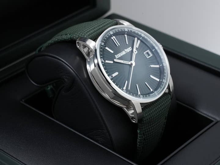 オーデマピゲ CODE 11.59 バイ オーデマ ピゲ Ref.15210ST.OO.A056KB.01 ステンレススチール グリーン文字盤 美品 7g2basr8