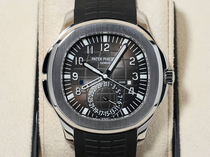 パテックフィリップ アクアノート トラベルタイム Ref.5164A-001 ステンレススチール ブラック文字盤 美品 o2indsse