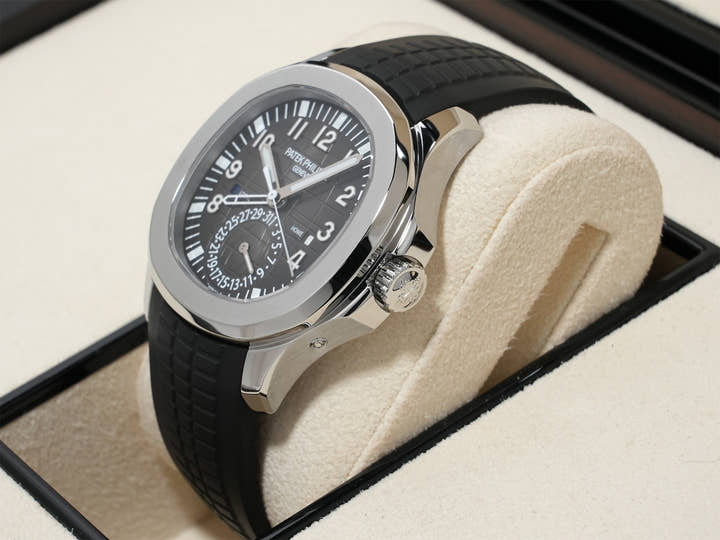 パテックフィリップ アクアノート トラベルタイム Ref.5164A-001 ステンレススチール ブラック文字盤 美品 o2indsse