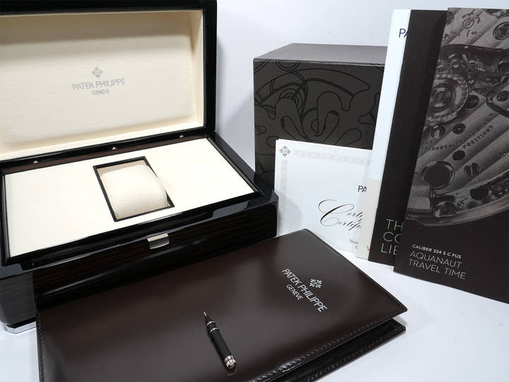パテックフィリップ アクアノート トラベルタイム Ref.5164A-001 ステンレススチール ブラック文字盤 美品 o2indsse