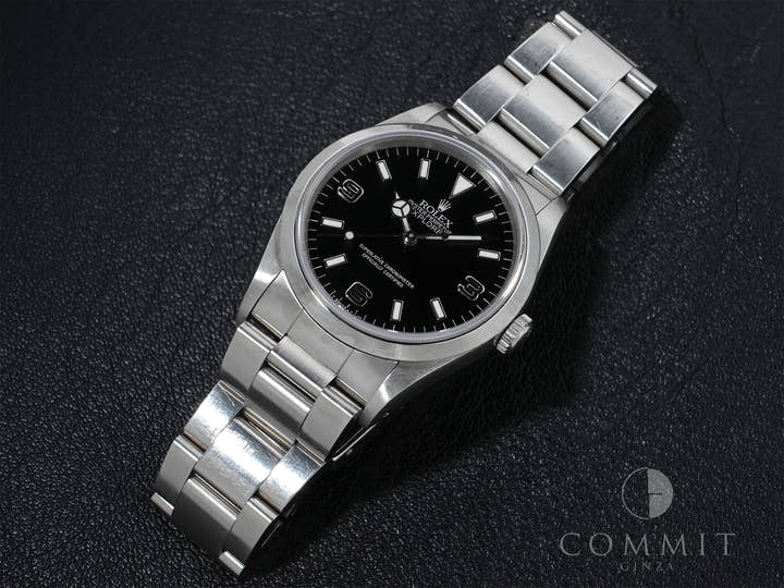 ロレックス エクスプローラーI Ref.14270 ステンレススチール ブラック文字盤 オイスターブレスレット 中古 md4hc9v4