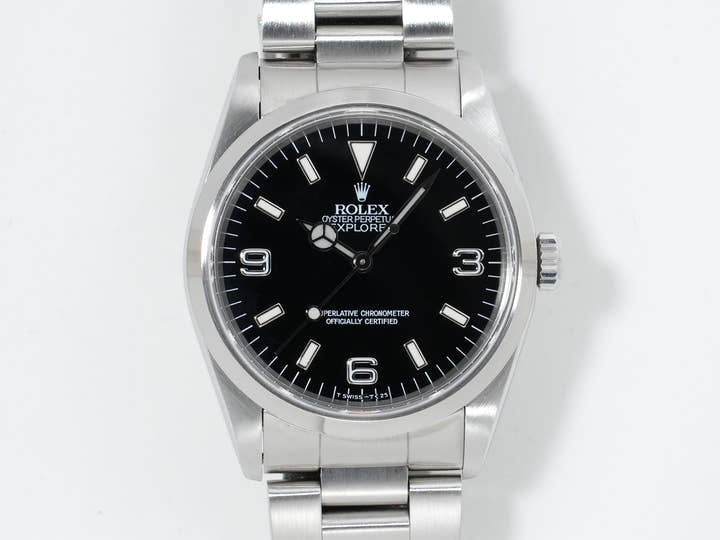 ロレックス エクスプローラーI Ref.14270 ステンレススチール ブラック文字盤 オイスターブレスレット 中古 jjowazff