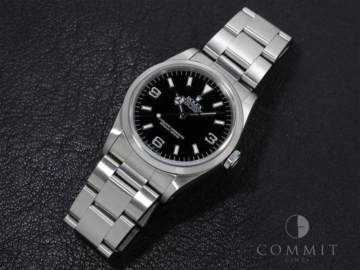 ロレックス エクスプローラーI Ref.14270 ステンレススチール ブラック文字盤 オイスターブレスレット 中古 jjowazff
