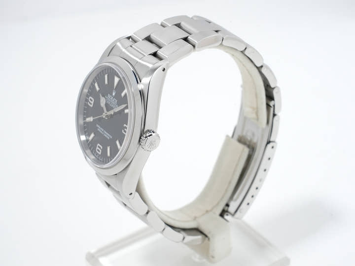 ロレックス エクスプローラーI Ref.14270 ステンレススチール ブラック文字盤 オイスターブレスレット 中古 jjowazff