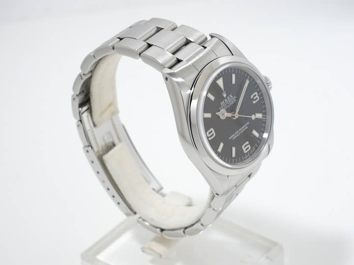 ロレックス エクスプローラーI Ref.14270 ステンレススチール ブラック文字盤 オイスターブレスレット 中古 jjowazff