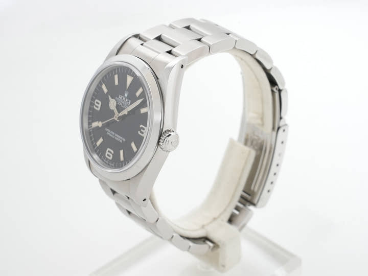 ロレックス エクスプローラーI Ref.14270 ステンレススチール ブラック文字盤 オイスターブレスレット 中古 975rwtg2