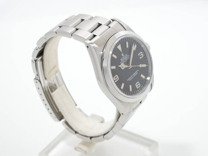 ロレックス エクスプローラーI Ref.14270 ステンレススチール ブラック文字盤 オイスターブレスレット 中古 975rwtg2