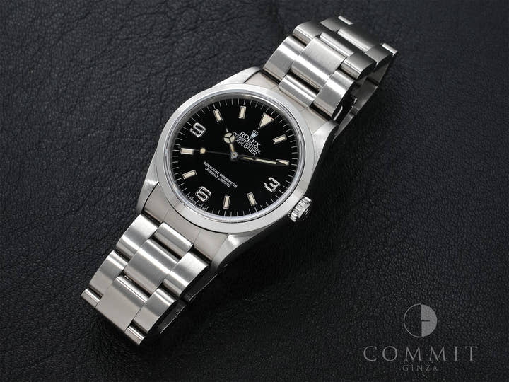 ロレックス エクスプローラーI Ref.14270 ステンレススチール ブラック文字盤 オイスターブレスレット 中古 975rwtg2