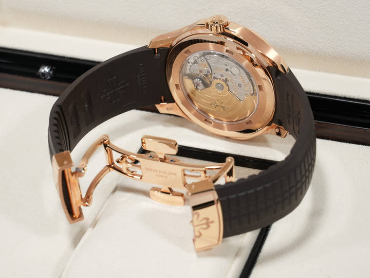 パテックフィリップ アクアノート Ref.5164R-001 ローズゴールド ブラウン エンボス文字盤 美品 6rifj45e