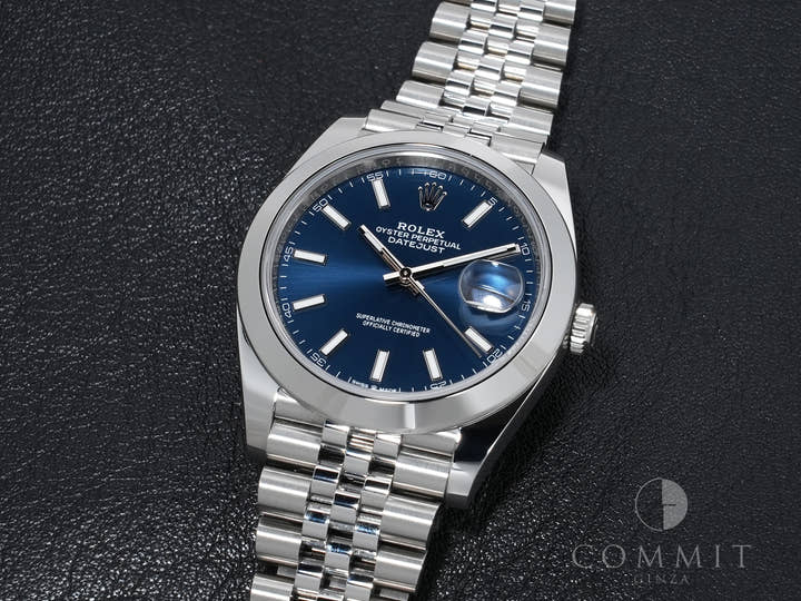 ロレックス デイトジャスト41 Ref.126300 ステンレススチール ブライトブルー文字盤 ジュビリーブレスレット 美中古 3oweqrrh