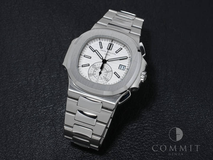 パテックフィリップ ノーチラス クロノグラフ Ref.5980/1A-019 ステンレススチール ホワイト文字盤 中古 ki9d3e4w