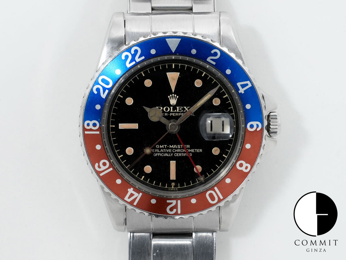 ロレックス GMTマスター Ref.1675 ステンレススチール ブラック文字盤 オイスターブレスレット 中古 qagzrqyi