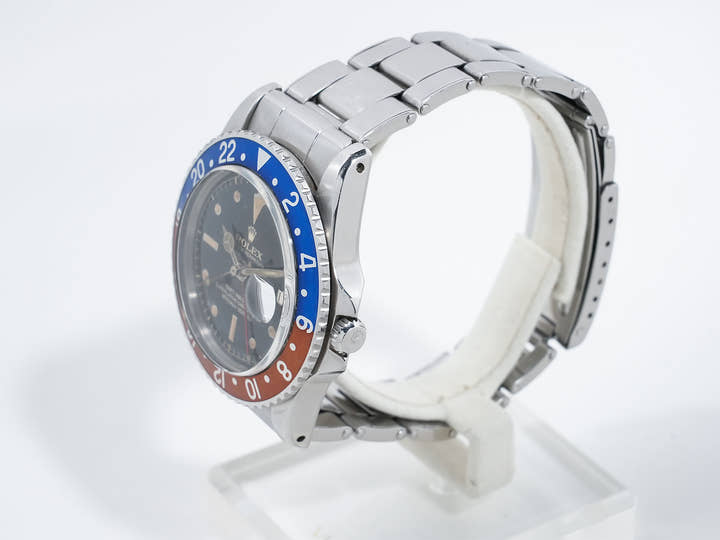 ロレックス GMTマスター Ref.1675 ステンレススチール ブラック文字盤 オイスターブレスレット 中古 qagzrqyi