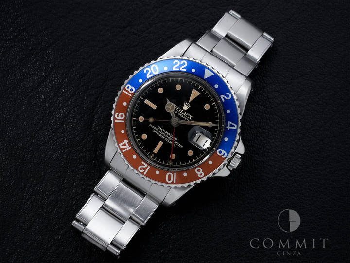 ロレックス GMTマスター Ref.1675 ステンレススチール ブラック文字盤 オイスターブレスレット 中古 qagzrqyi