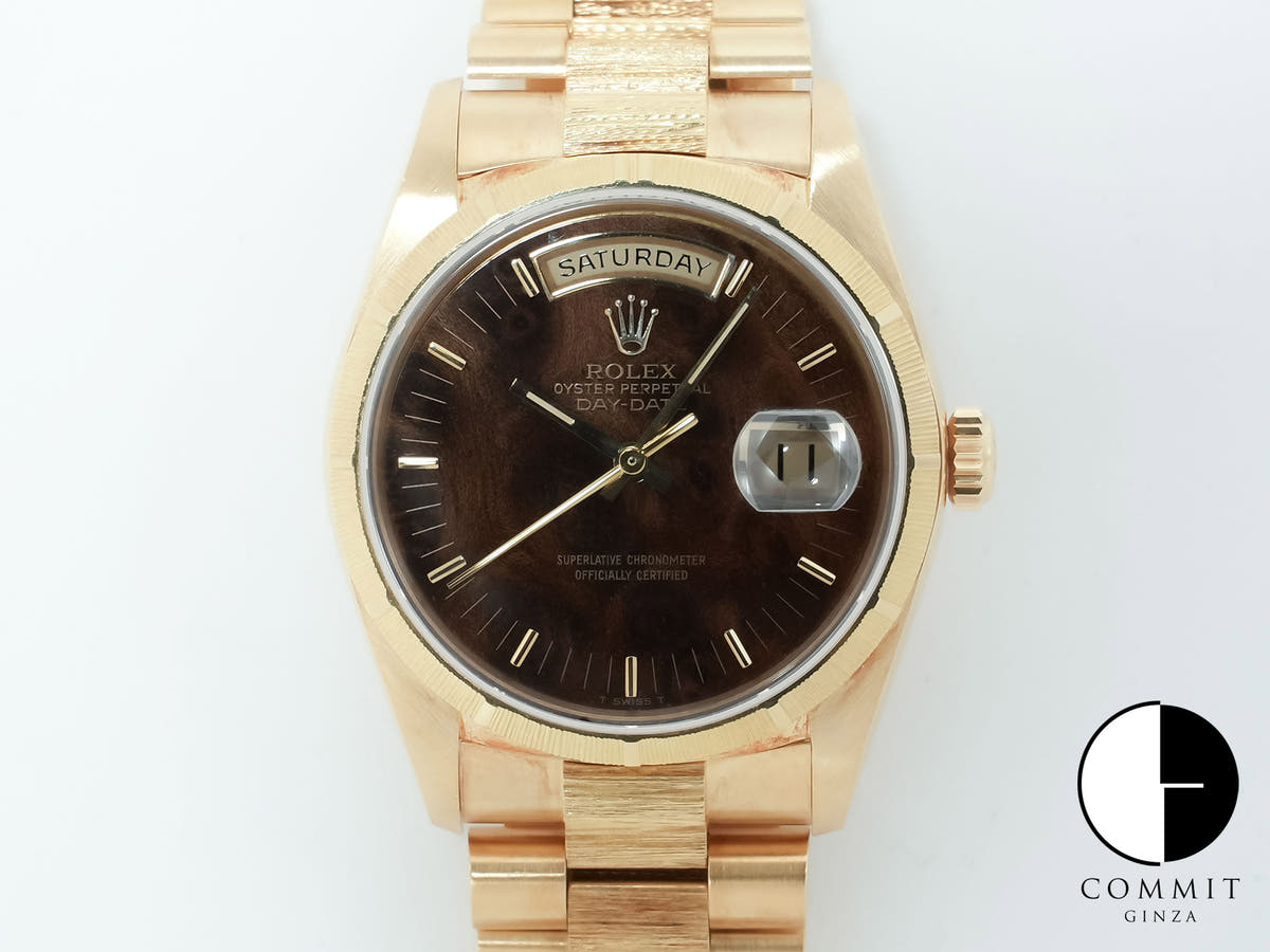 ロレックス デイデイト36 Ref.18078 イエローゴールド マホガニー文字盤 中古 4b8yhmtv
