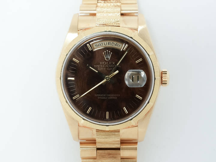 ロレックス デイデイト36 Ref.18078 イエローゴールド マホガニー文字盤 中古 4b8yhmtv