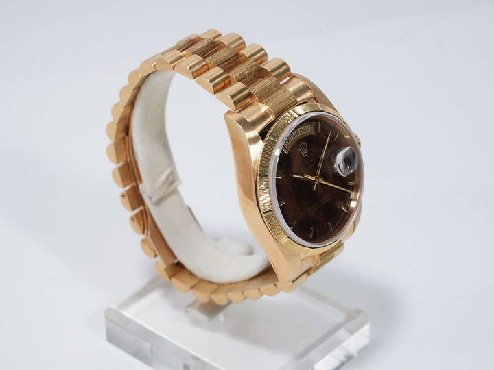 ロレックス デイデイト36 Ref.18078 イエローゴールド マホガニー文字盤 中古 4b8yhmtv