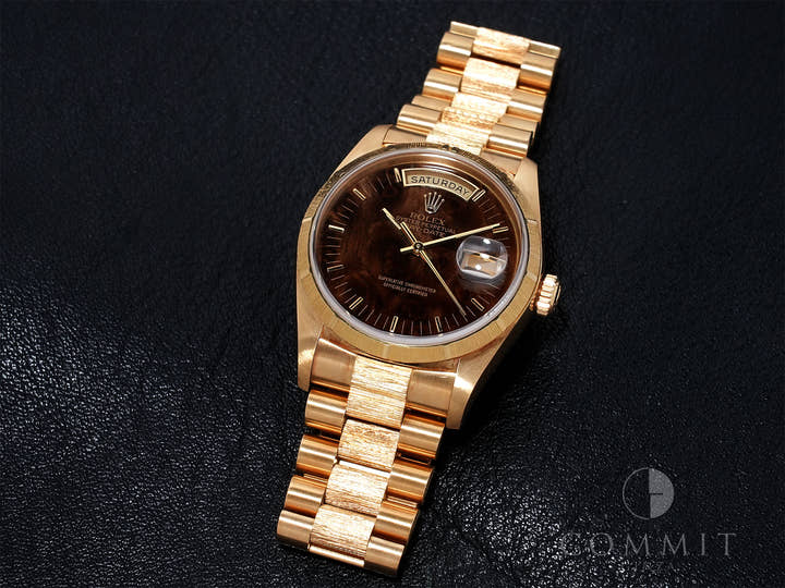 ロレックス デイデイト36 Ref.18078 イエローゴールド マホガニー文字盤 中古 4b8yhmtv