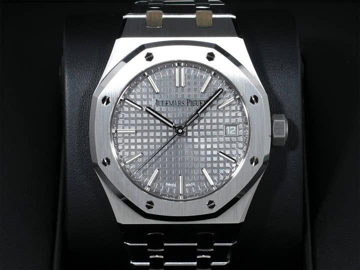 オーデマピゲ ロイヤルオーク Ref.15550ST.OO.1356ST.07 ステンレススチール グレー文字盤 極美品 3vq7u22f