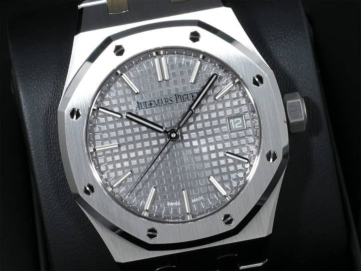 オーデマピゲ ロイヤルオーク Ref.15550ST.OO.1356ST.07 ステンレススチール グレー文字盤 極美品 3vq7u22f