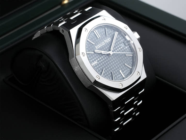 オーデマピゲ ロイヤルオーク Ref.15550ST.OO.1356ST.07 ステンレススチール グレー文字盤 極美品 3vq7u22f