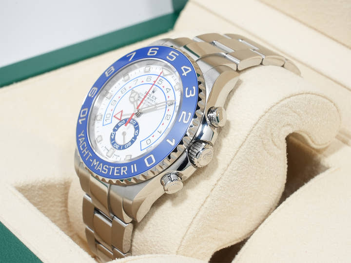 Rolex Yacht-Master II Ref. 116680 Stainless Steel White Dial, Excellent Condition  (tshhnbcu appears to be a user ID or reference number and not part of the product description)