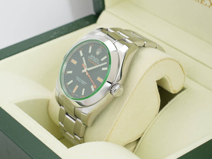 ロレックス ミルガウス Ref.116400GV ステンレススチール ブラック文字盤 美品 rf6e46pt