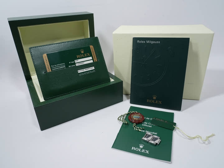 ロレックス ミルガウス Ref.116400GV ステンレススチール ブラック文字盤 美品 rf6e46pt