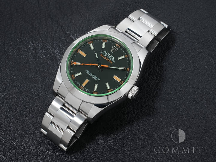 ロレックス ミルガウス Ref.116400GV ステンレススチール ブラック文字盤 美品 rf6e46pt