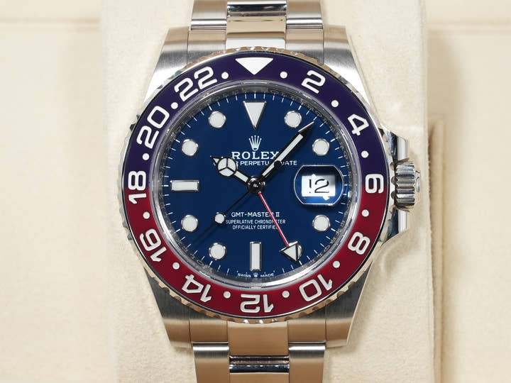ロレックス GMTマスターII Ref.126719BLRO ホワイトゴールド ミッドナイトブルー文字盤 オイスターブレスレット 美品 r6c7i446