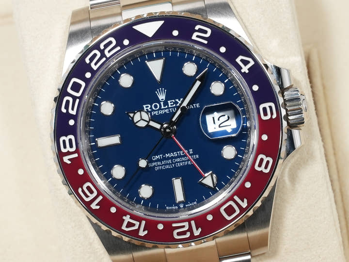 ロレックス GMTマスターII Ref.126719BLRO ホワイトゴールド ミッドナイトブルー文字盤 オイスターブレスレット 美品 r6c7i446